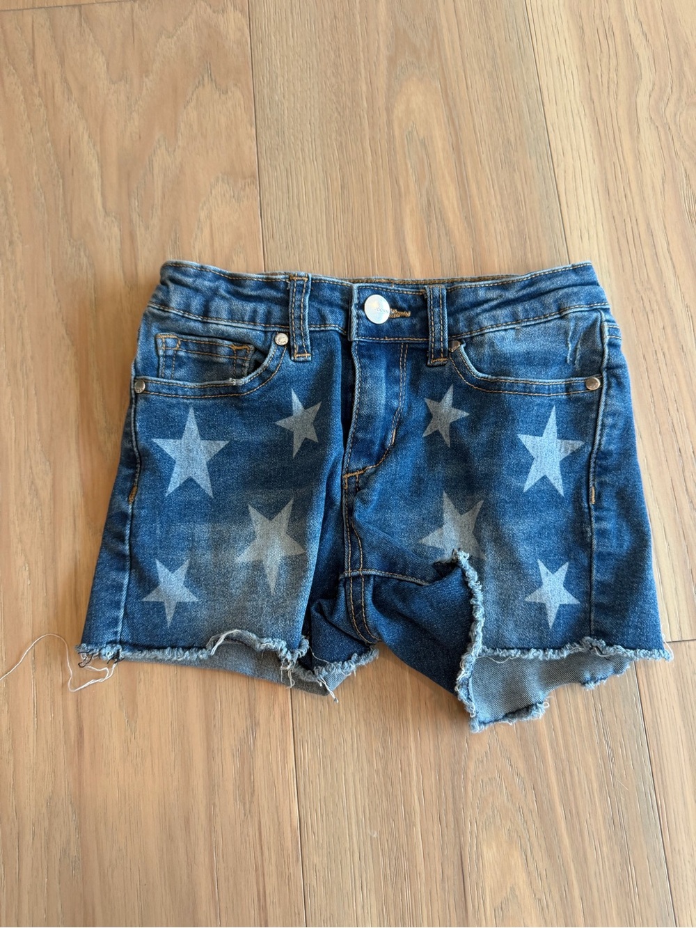 Joe's Jeans Blue Denim Star-Print Cutoff Shorts